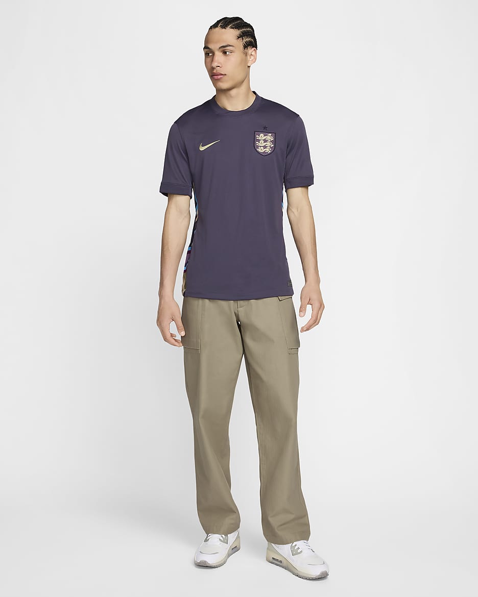 England (Men's Team) 2024/25 Stadium Away Men's Nike Dri-FIT Football Replica Shirt - Dark Raisin/Sesame