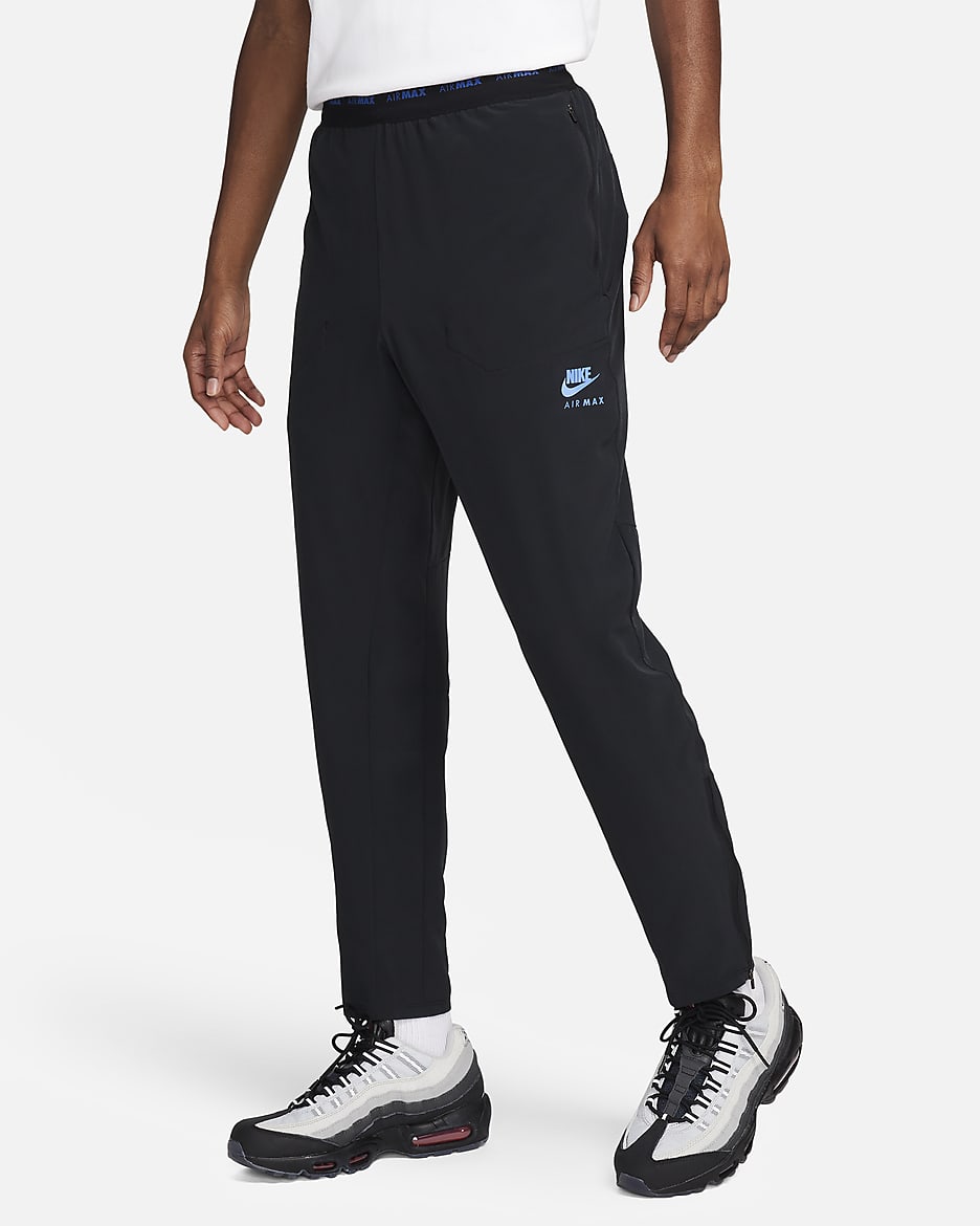 Nike Air Max Men's Dri-FIT Woven Trousers - Black/Black/Game Royal