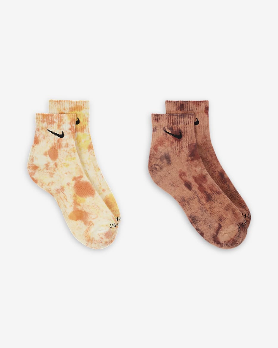 Nike Everyday Cushioned Ankle Socks (2 Pairs) - Multi-Color