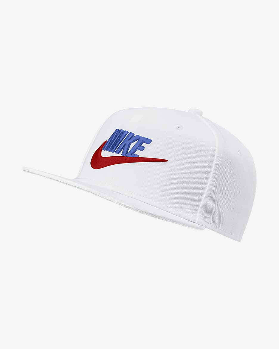 Nike Pro Kids' Adjustable Hat - White/Game Royal/University Red