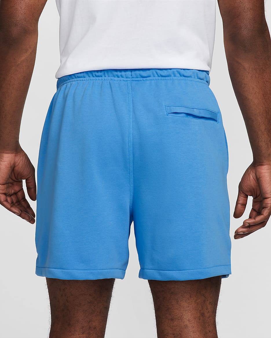 Nike Club Flow frottéshorts til herre - University Blue/University Blue/Hvit