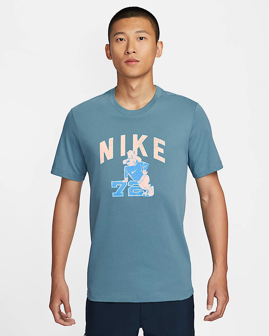 Nike 男款健身 T 恤 - Smokey Blue