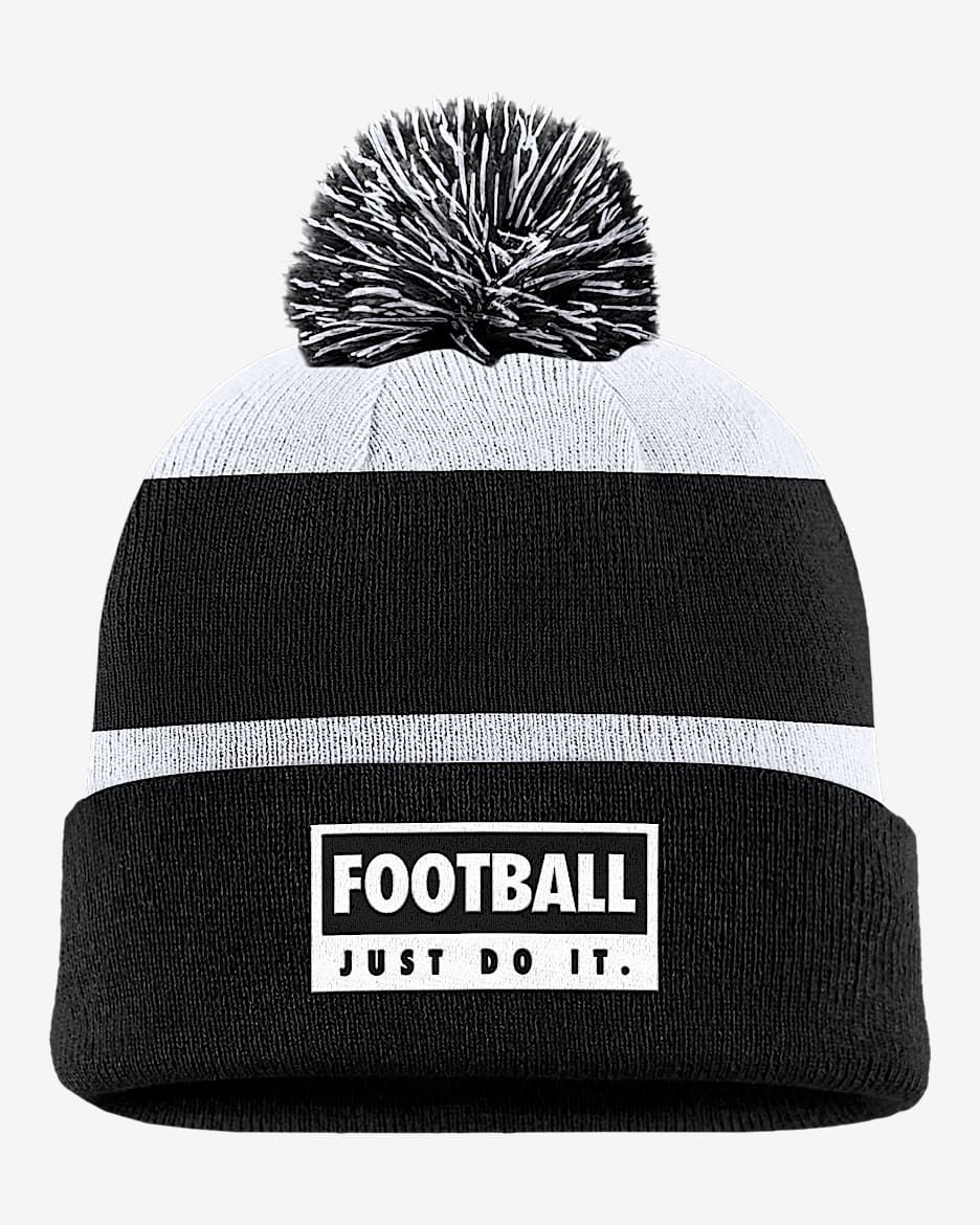 Nike Swoosh Peak Football Beanie - Black