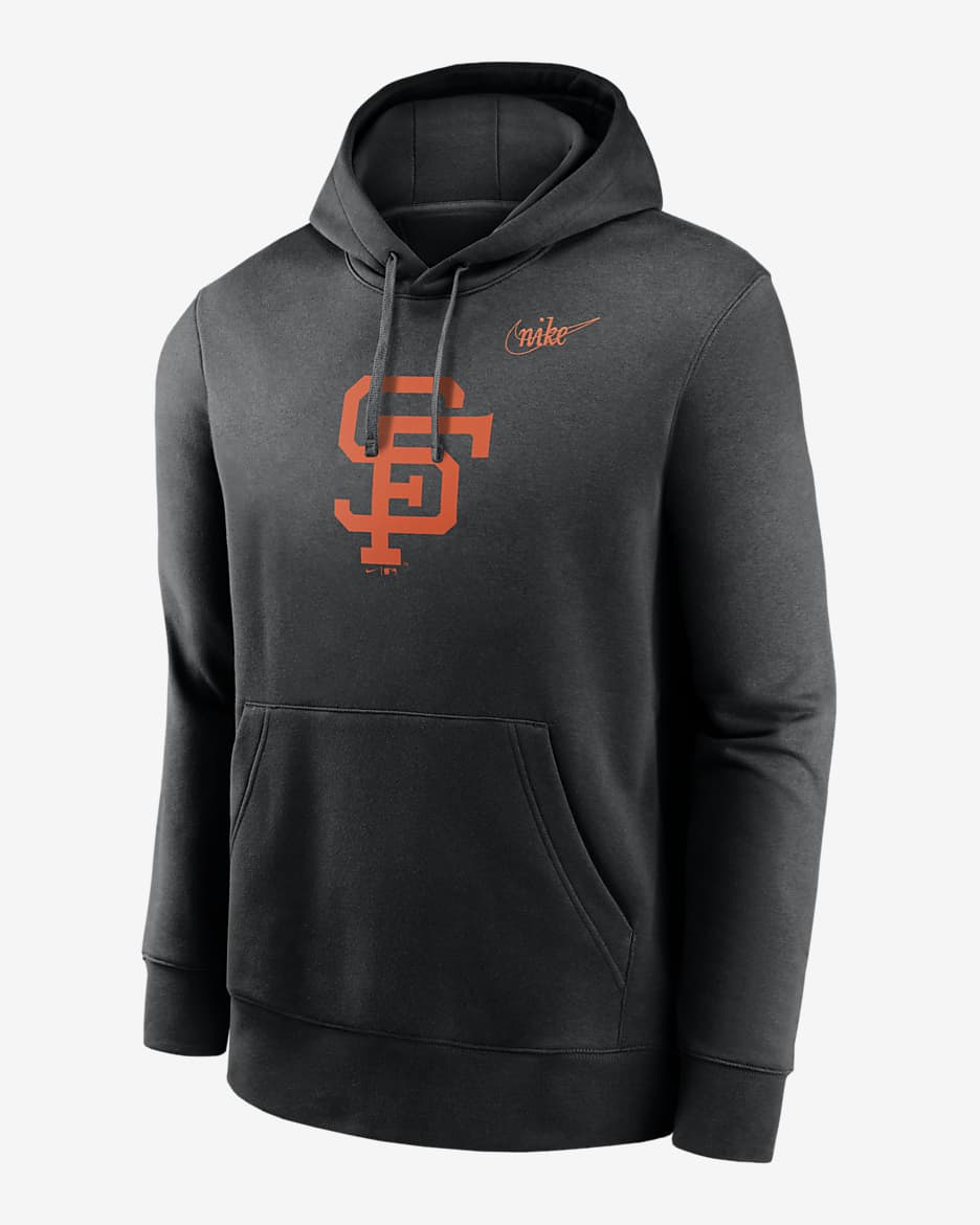 Nike Cooperstown Logo Club (MLB San Francisco Giants) Men's Pullover Hoodie - Black