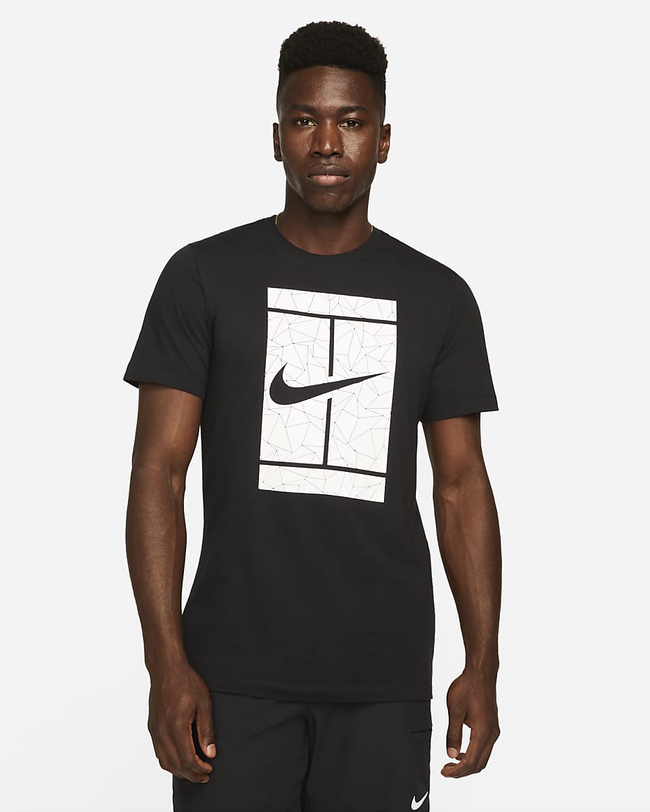 Playera de tenis estacional para hombre NikeCourt - Negro