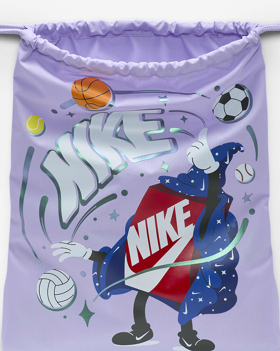 Nike Kids' Drawstring Bag (12L) - Lilac Bloom/Lilac Bloom/White