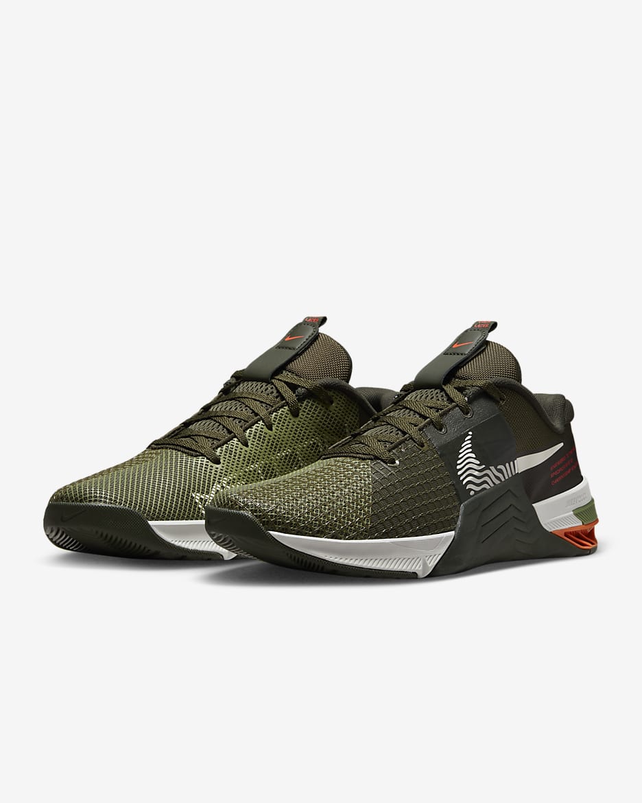 Nike Metcon 8 Men's Workout Shoes - Cargo Khaki/Sequoia/Alligator/Light Bone