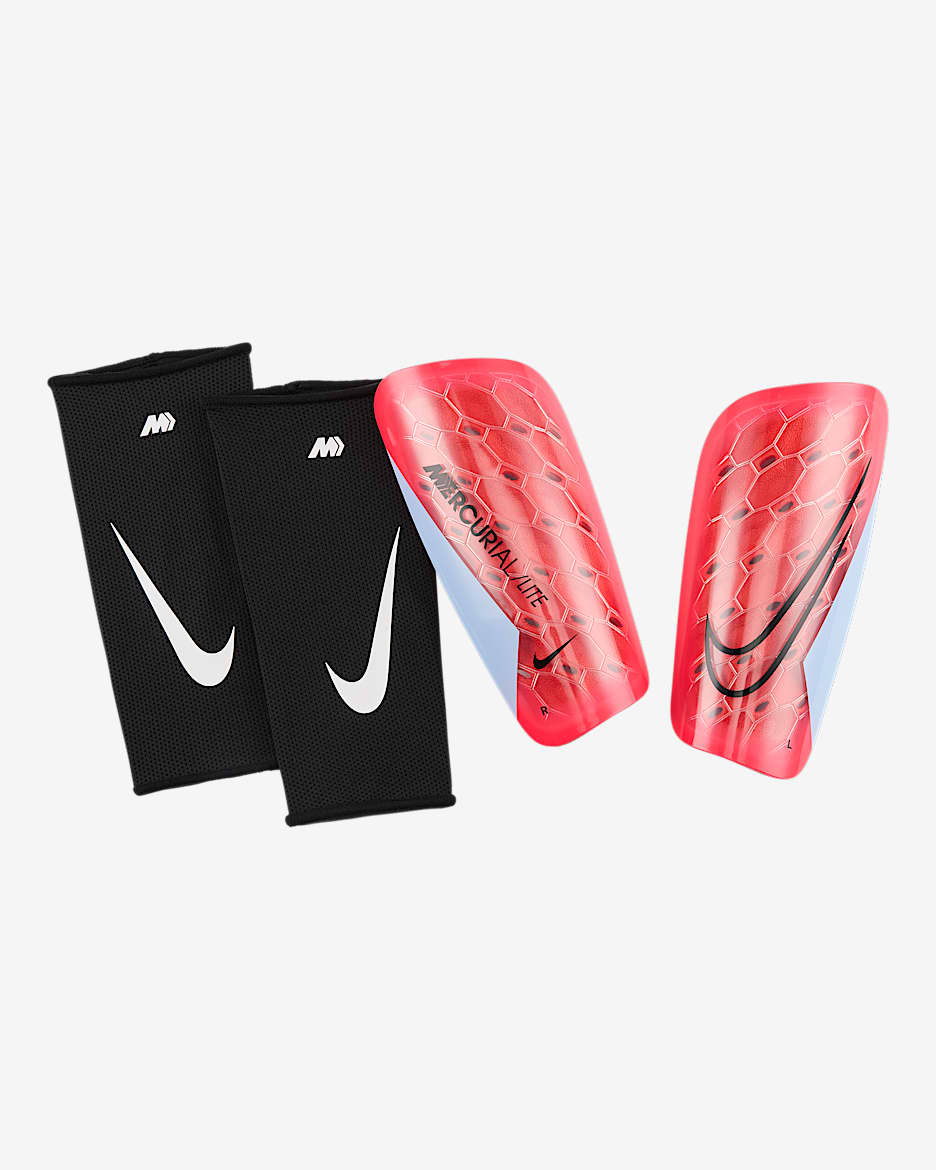 Nike Mercurial Lite Football Shinguards - Bright Crimson/Royal Tint/Black