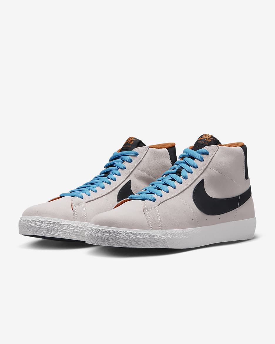 Nike SB Zoom Blazer Mid Electric Skate Shoes - Phantom/Monarch/Summit White/Black