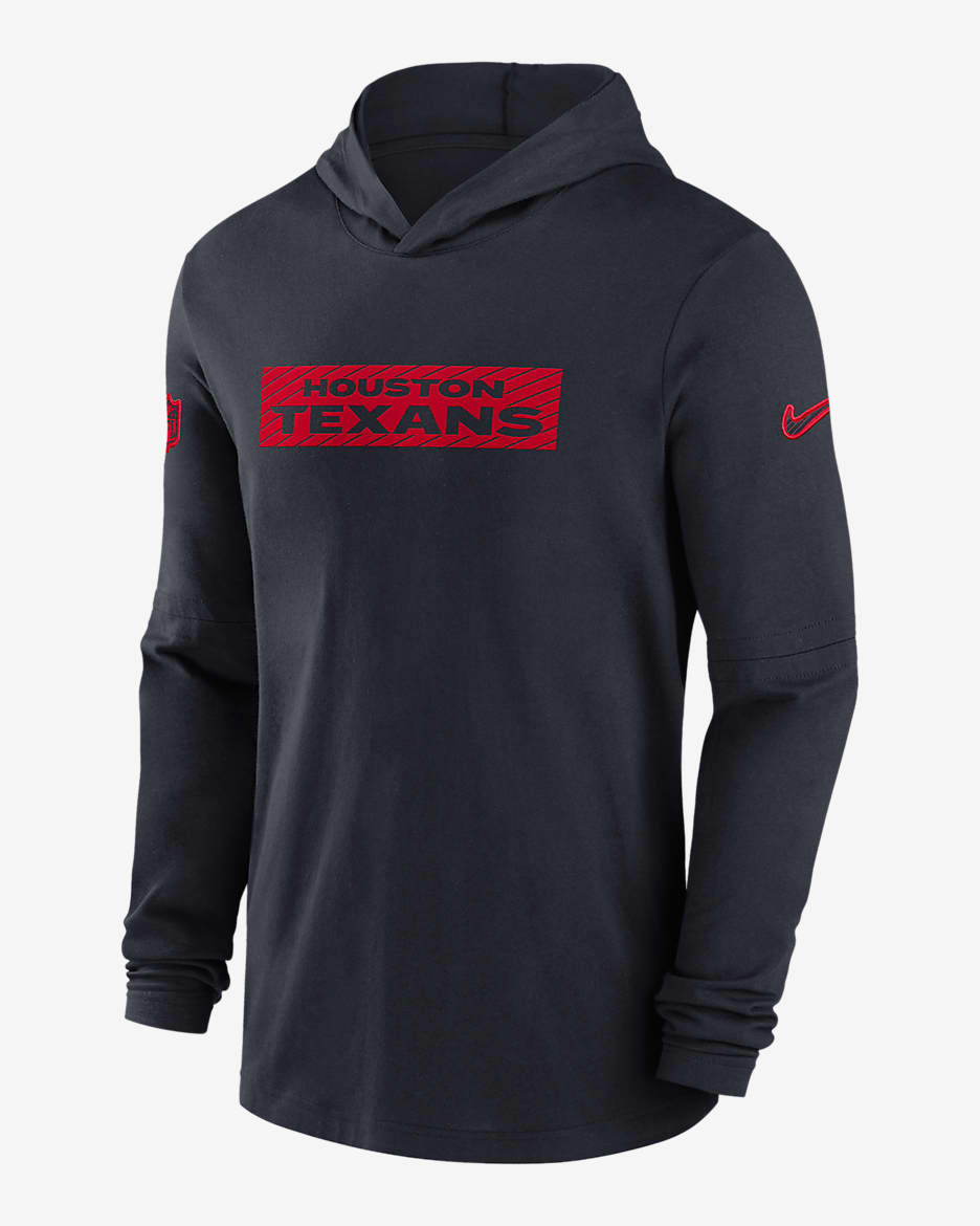 Houston Texans Sideline Men's Nike Dri-FIT NFL Long-Sleeve Hooded Top - Blue