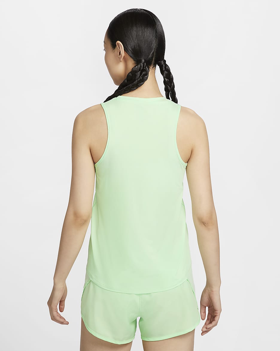 Nike One Women's Graphic Running Tank Top - Vapour Green/Bicoastal