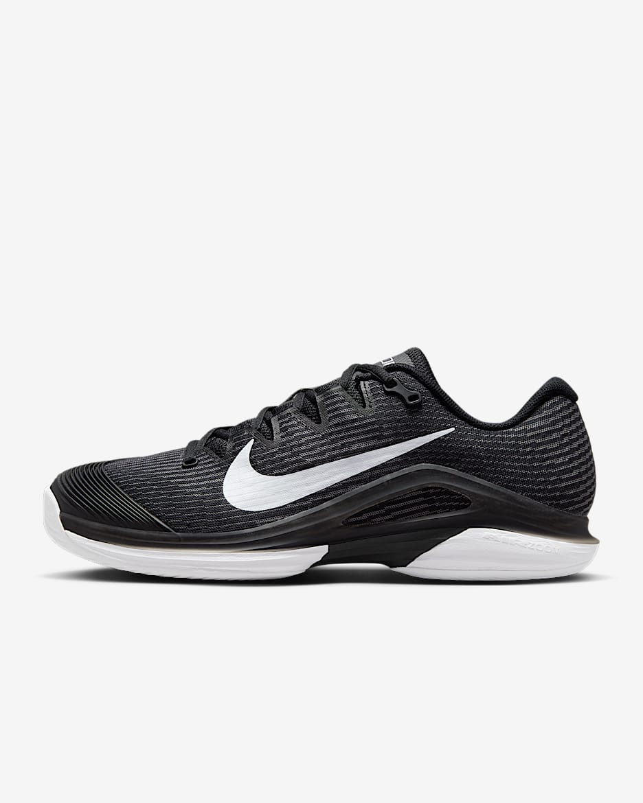 Nike Vapor 12 Men's Hard Court Tennis Shoes - Black/Dark Smoke Grey/White