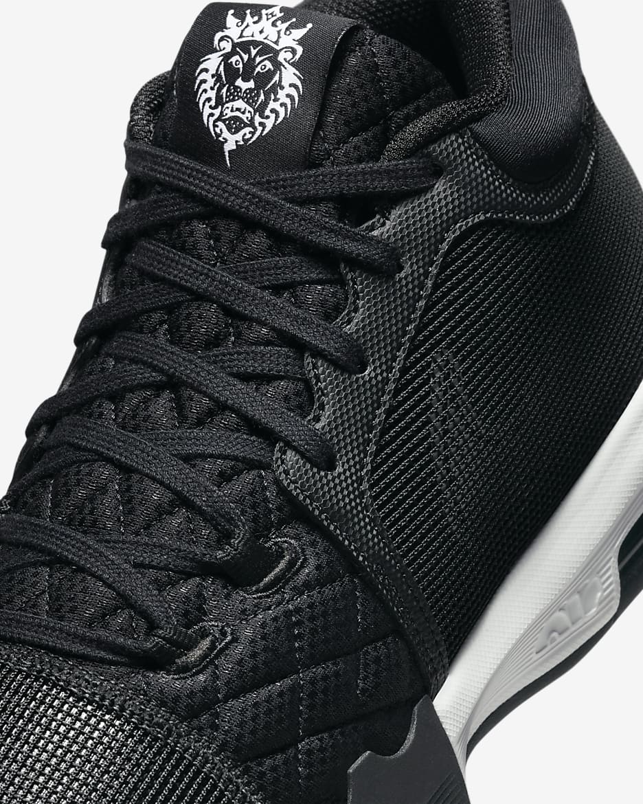 Tenis de básquetbol LeBron Witness 8 (Team Bank) - Negro/Negro/Blanco