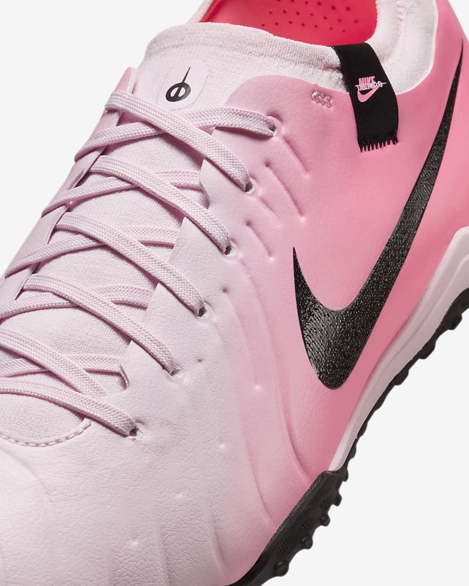 Nike Tiempo Legend 10 Pro TF Low-Top Soccer Shoes - Pink Foam/Black