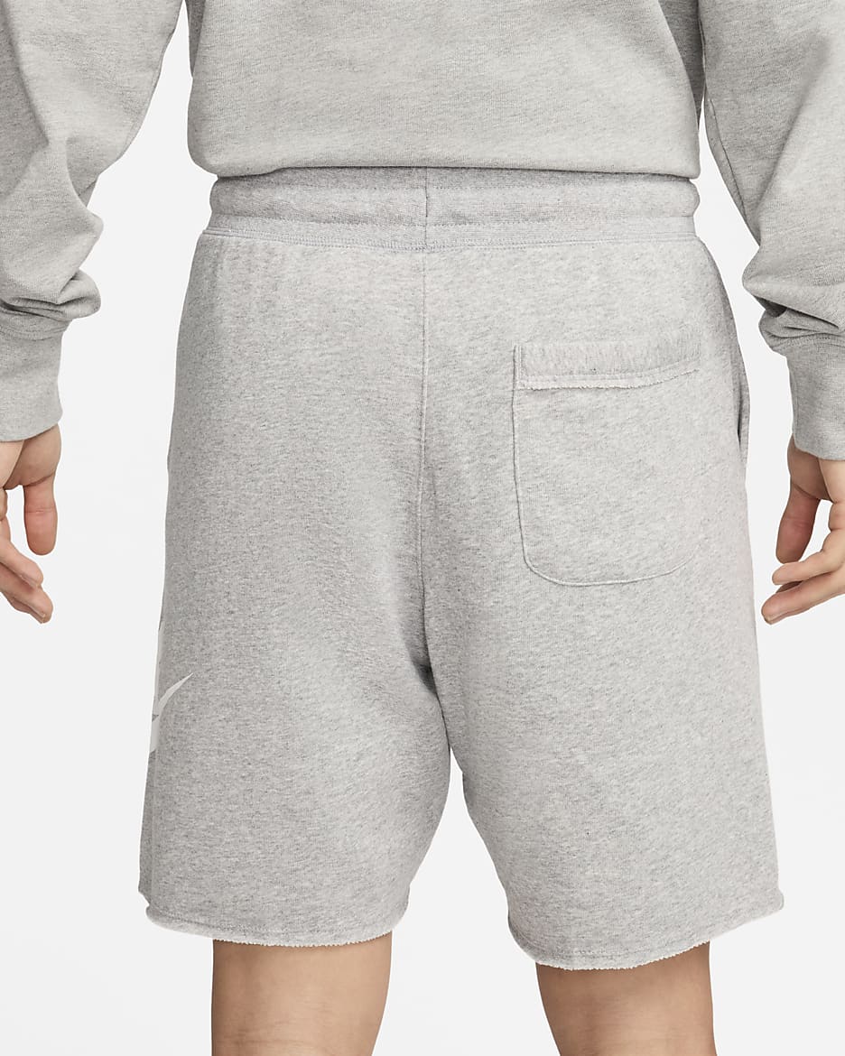 Nike Club Alumni Men's French Terry Shorts - Dark Grey Heather/White/White