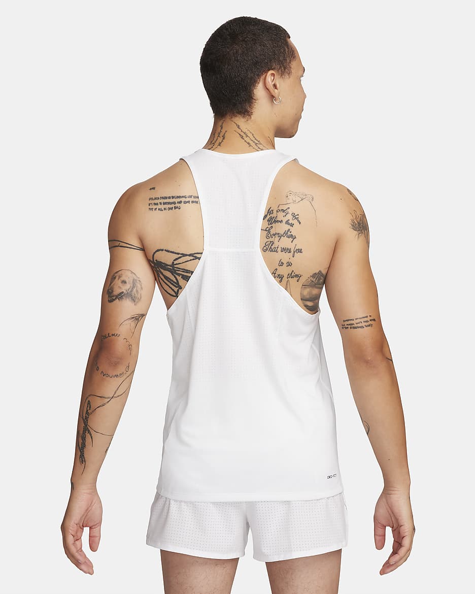 Camisola de running sem mangas Dri-FIT Nike Fast para homem - Branco Summit