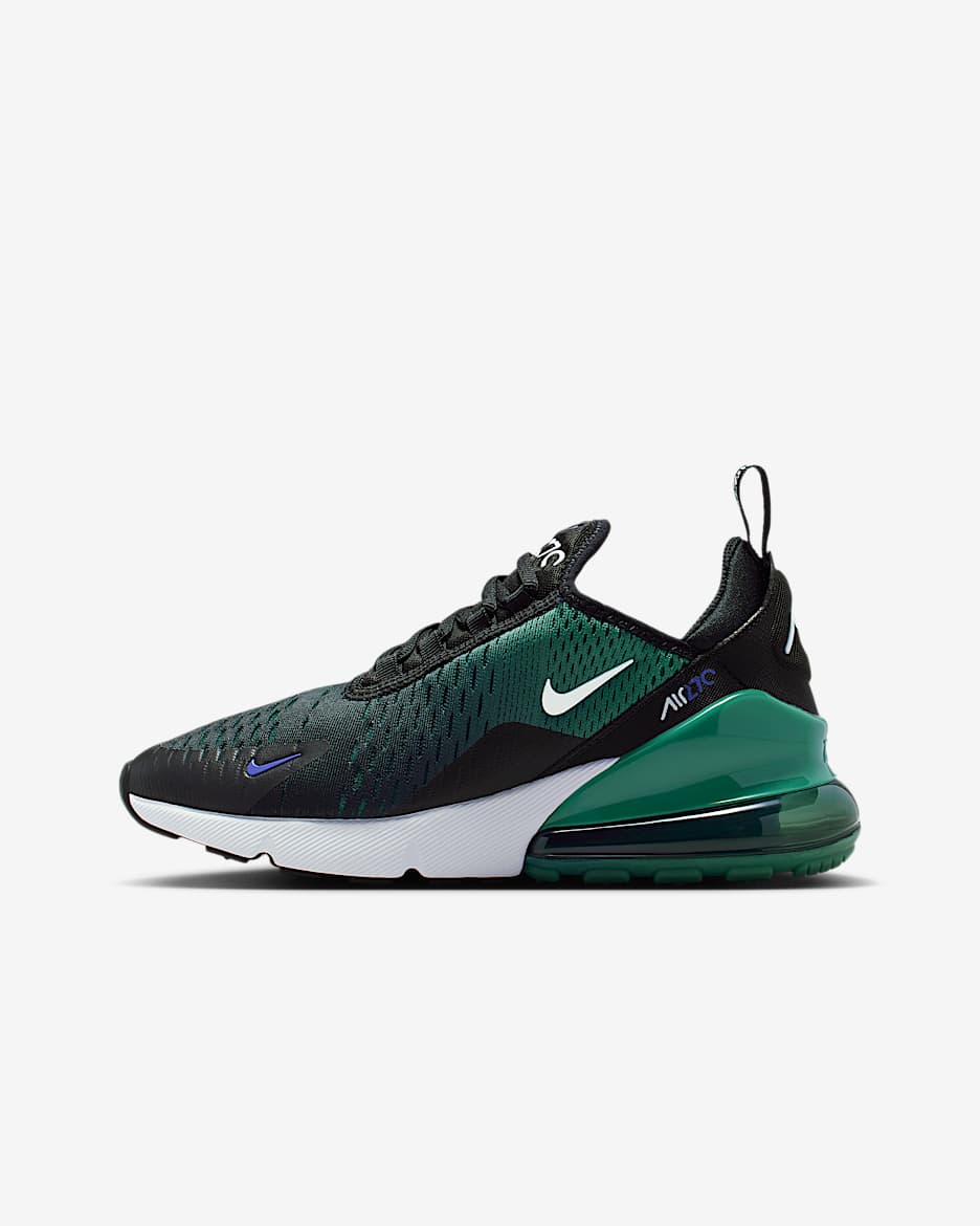 Chaussure Nike Air Max 270 pour ado - Noir/Evergreen Aura/Deep Night/Blanc