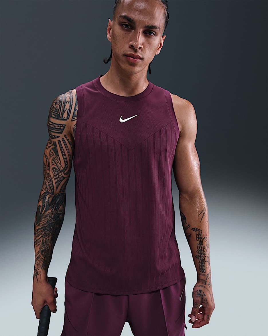 NikeCourt Slam Men's Dri-FIT ADV Tennis Tank Top - Bordeaux