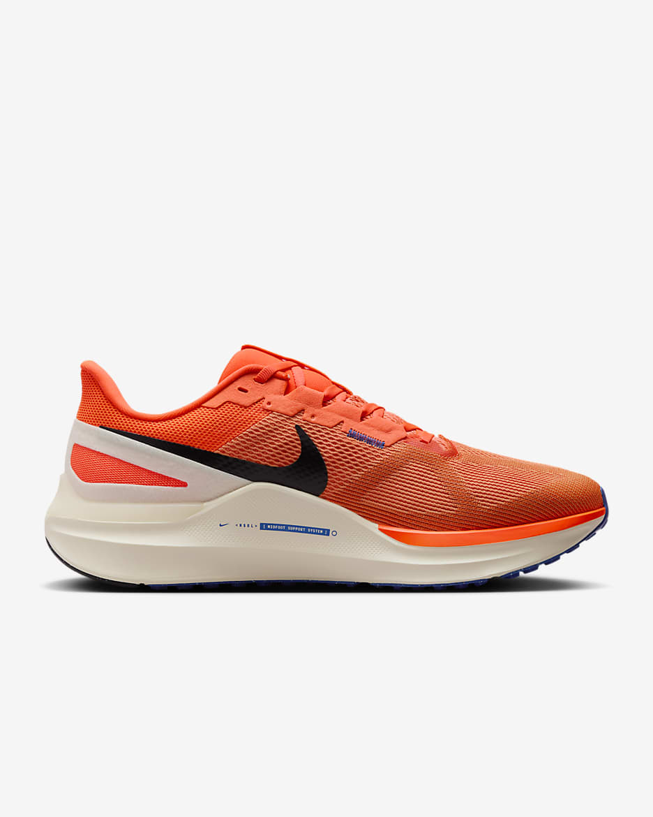 Nike Structure 25 férfi országúti futócipő (extra széles kialakítású) - Hyper Crimson/Astronomy Blue/Pale Ivory/Fekete