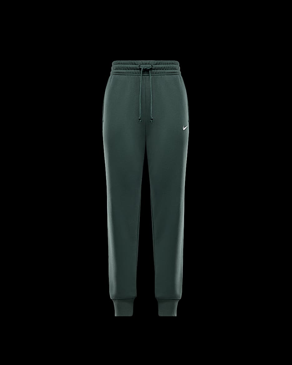 Nike Sportswear Phoenix Fleece Women's Mid-Rise Tracksuit Bottoms - Vintage Green/Sail