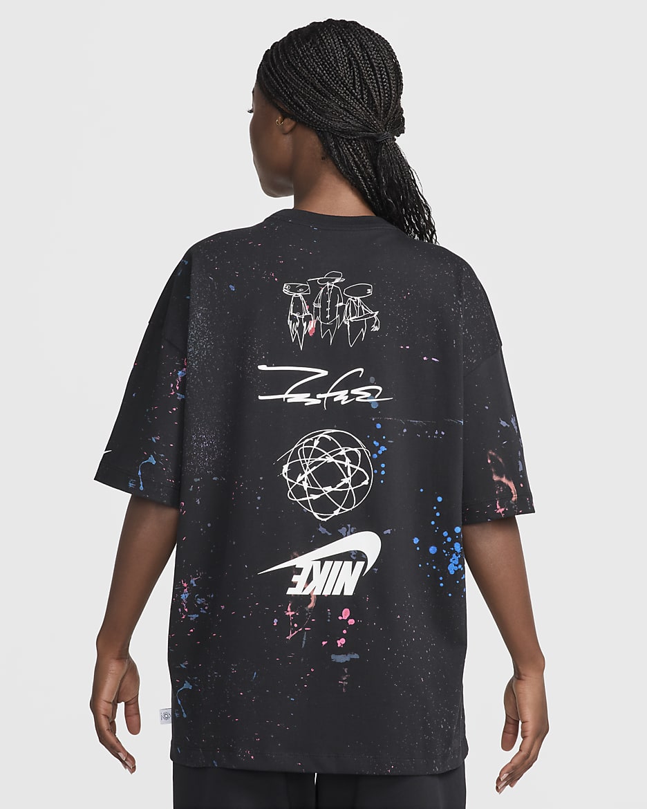 Nike Sportswear Breaking 女款寬版短袖 T 恤 - 黑色