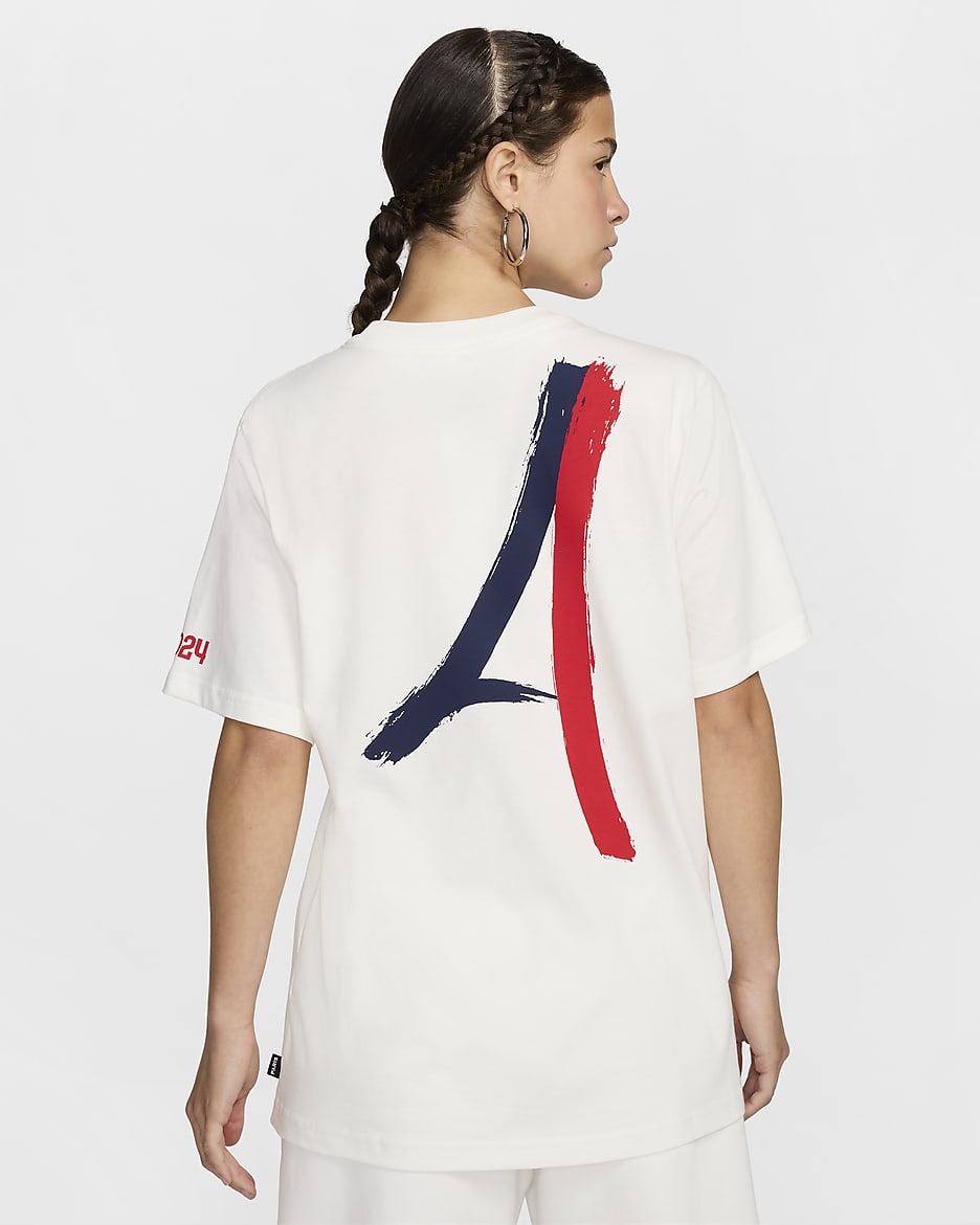 Paris Saint-Germain Supporter Women's Nike Football T-Shirt - Sail