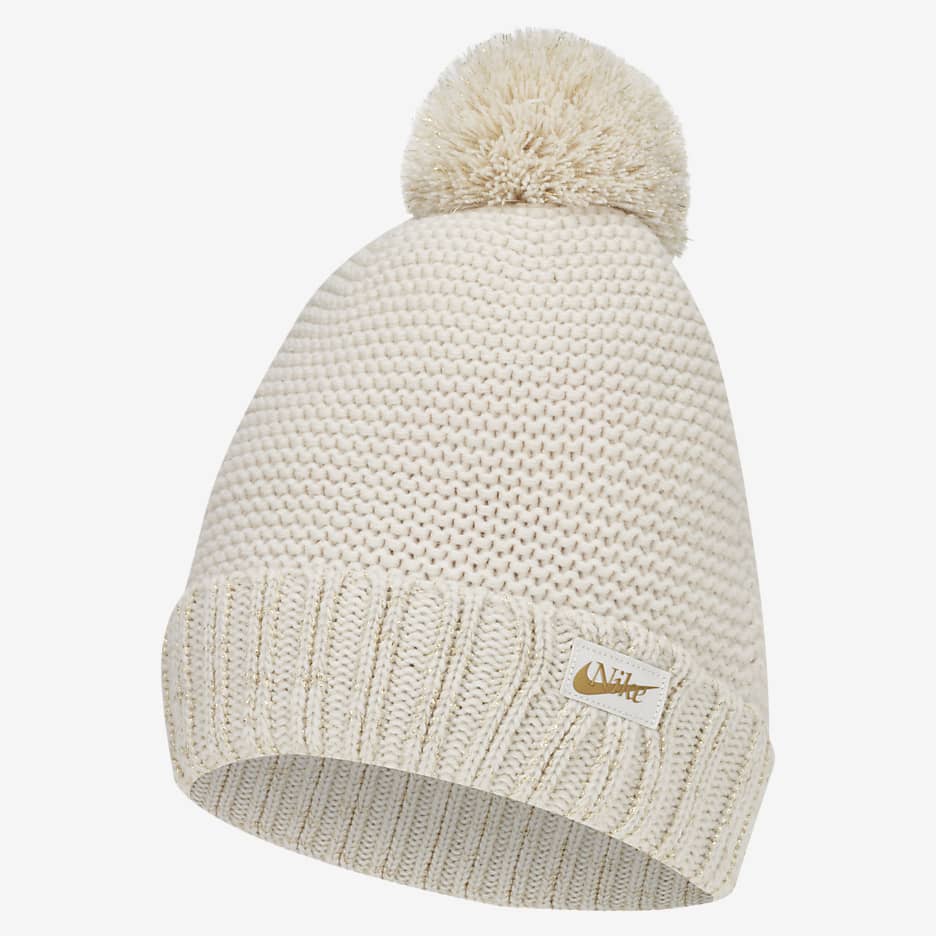 Gorro con pompón para mujer Nike Sportswear - Marrón verdoso claro