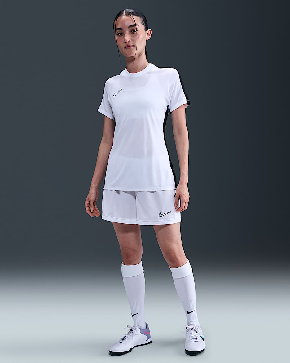 Nike Academy Women's Dri-FIT 4" Soccer Shorts - White/White/Black/Black