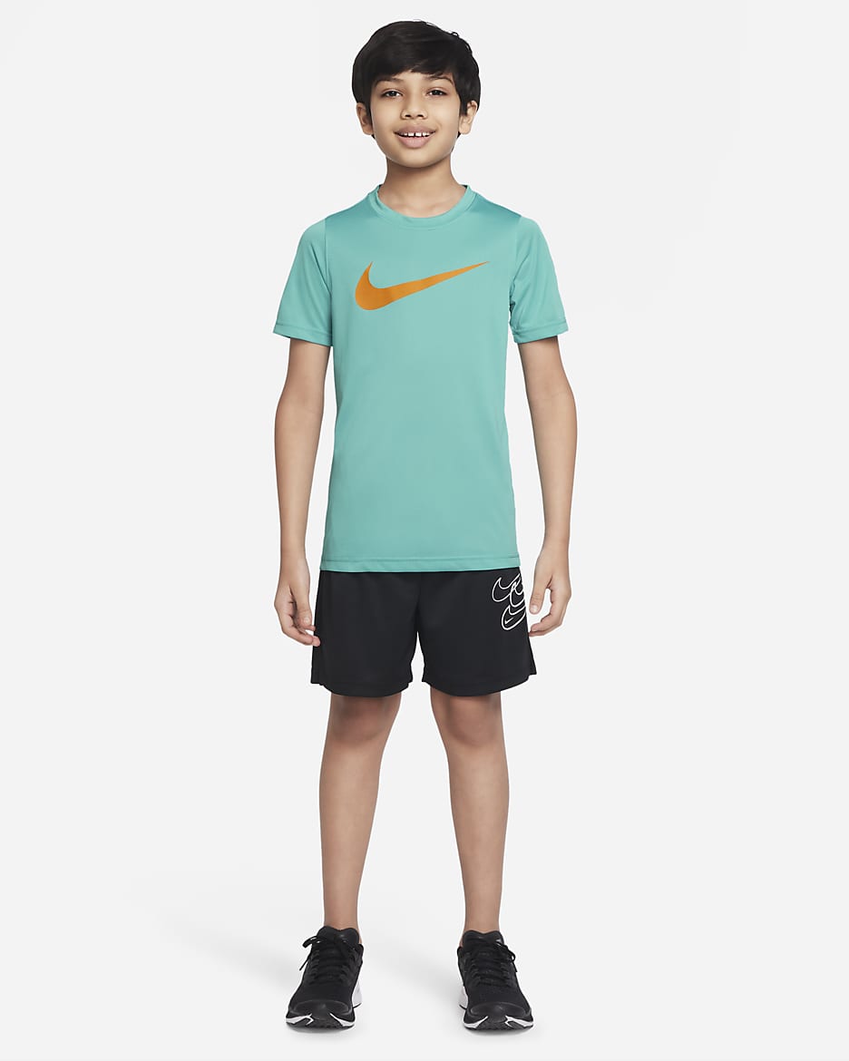 Nike Dri-FIT Big Kids' Swoosh Training T-Shirt - Washed Teal