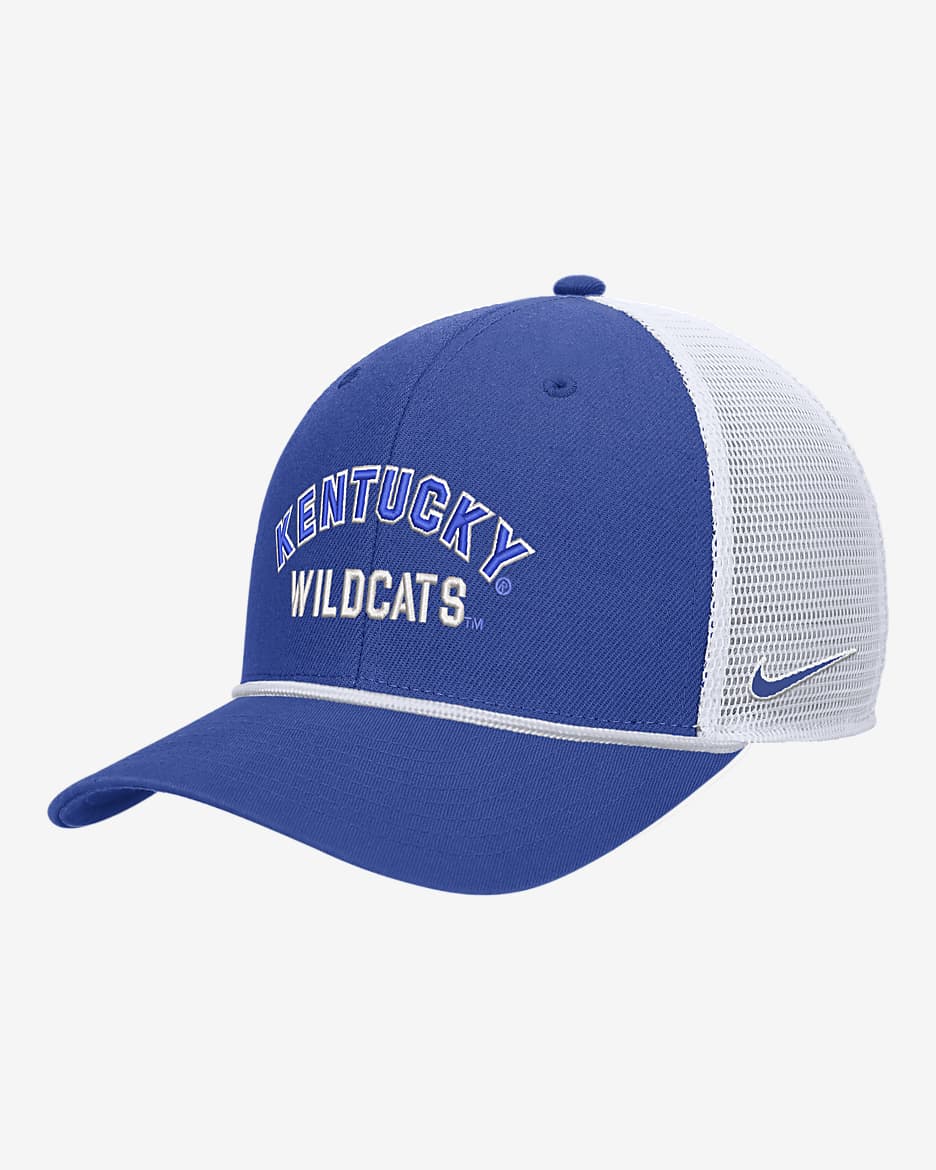 Gorra de rejilla universitaria con cierre a presión Nike Kentucky - Royal juego