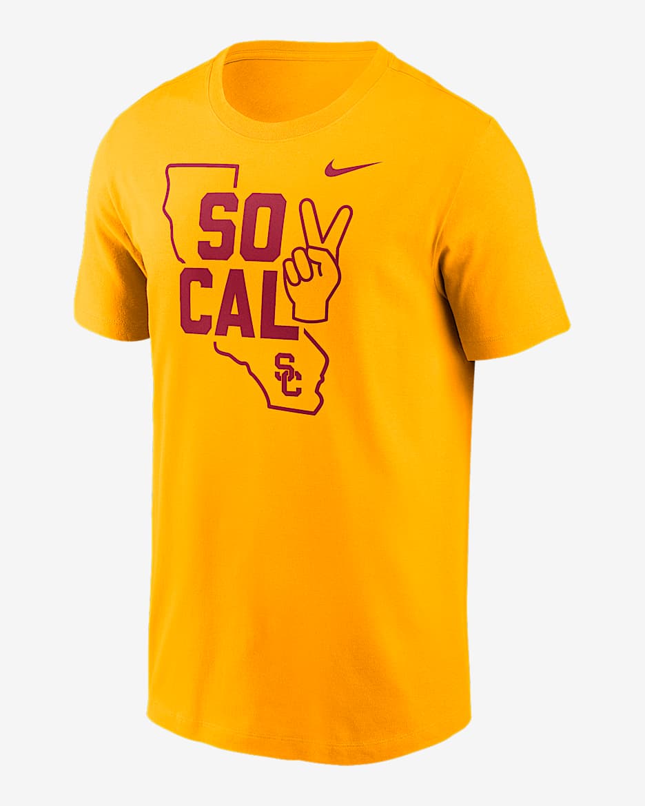 Playera universitaria Nike para hombre USC Trojans Campus Local - Oro