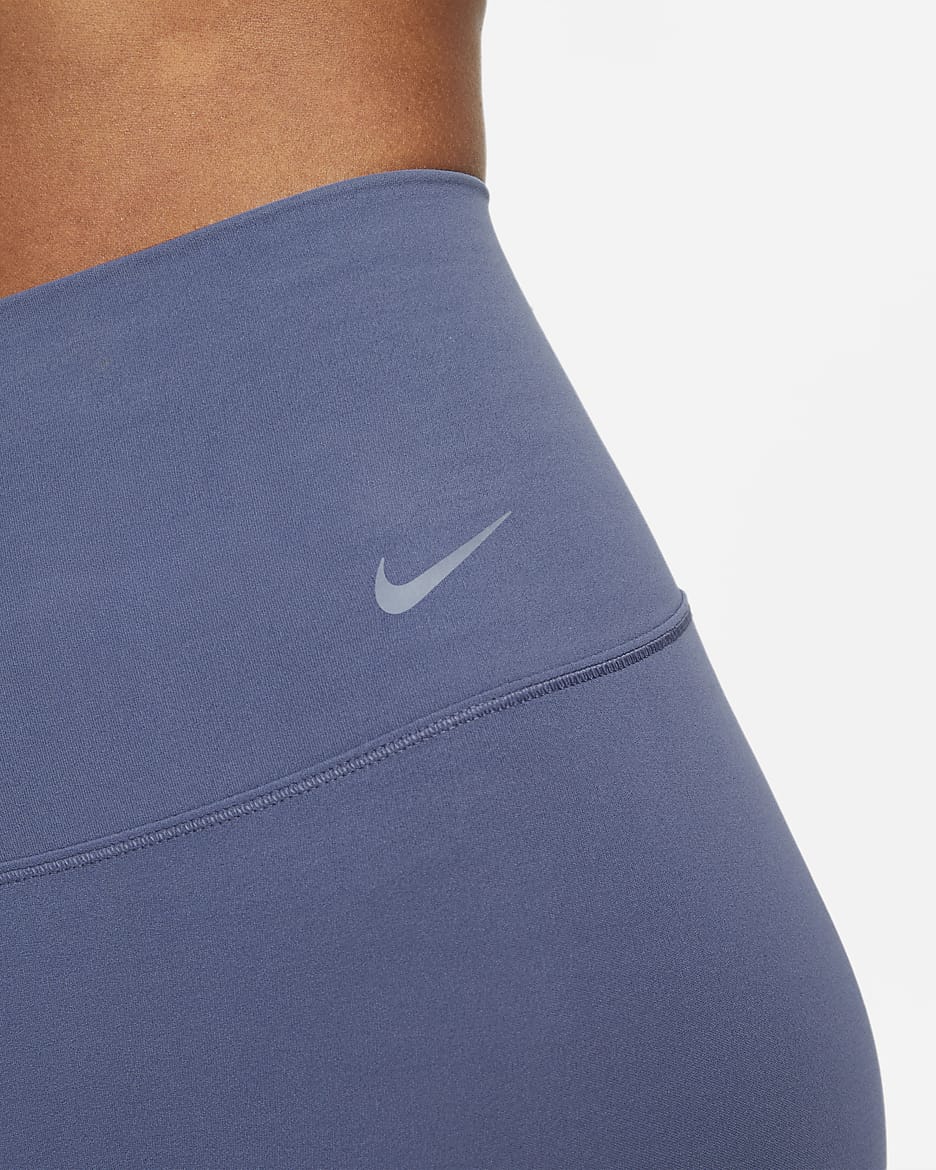 Nike Zenvy Hafif Destekli Yüksek Belli 7/8 Kadın Taytı - Diffused Blue/Siyah