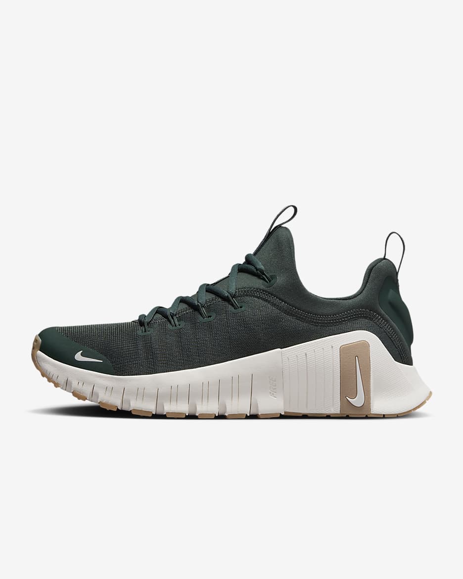 Chaussure d'entraînement Nike Free Metcon 6 pour femme - Vintage Green/Gum Light Brown/Sail