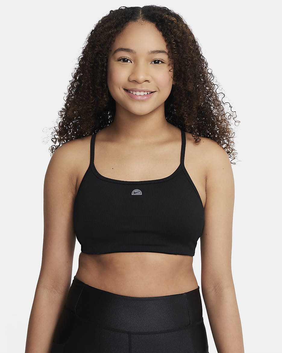 Nike Indy Girls' Sports Bra - Black/Clear