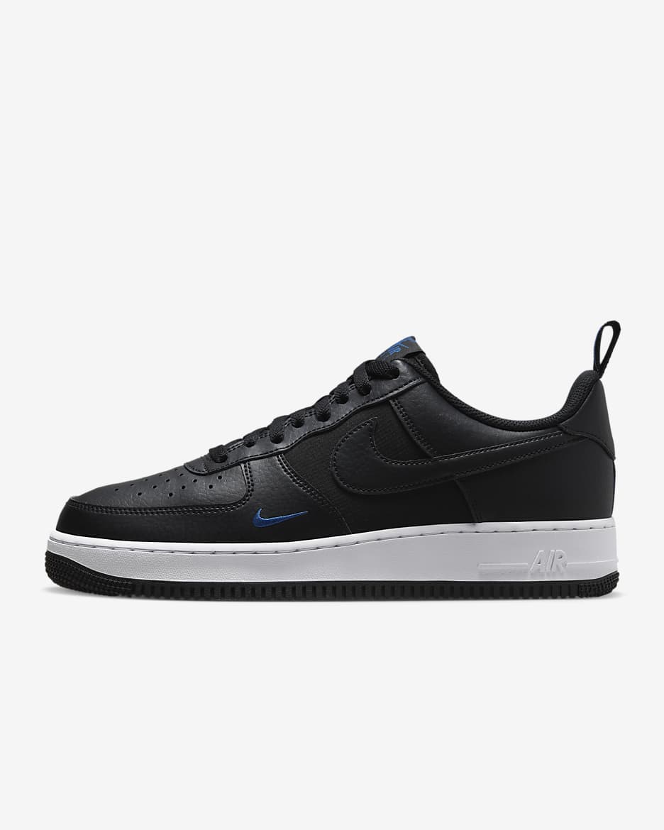 Chaussure Nike Air Force 1 '07 pour homme - Noir/Court Blue/Blanc/Noir