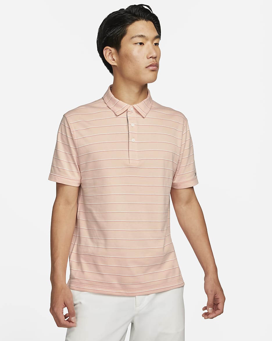 Nike Dri-FIT Player Men's Striped Golf Polo - Arctic Orange/Brushed Silver