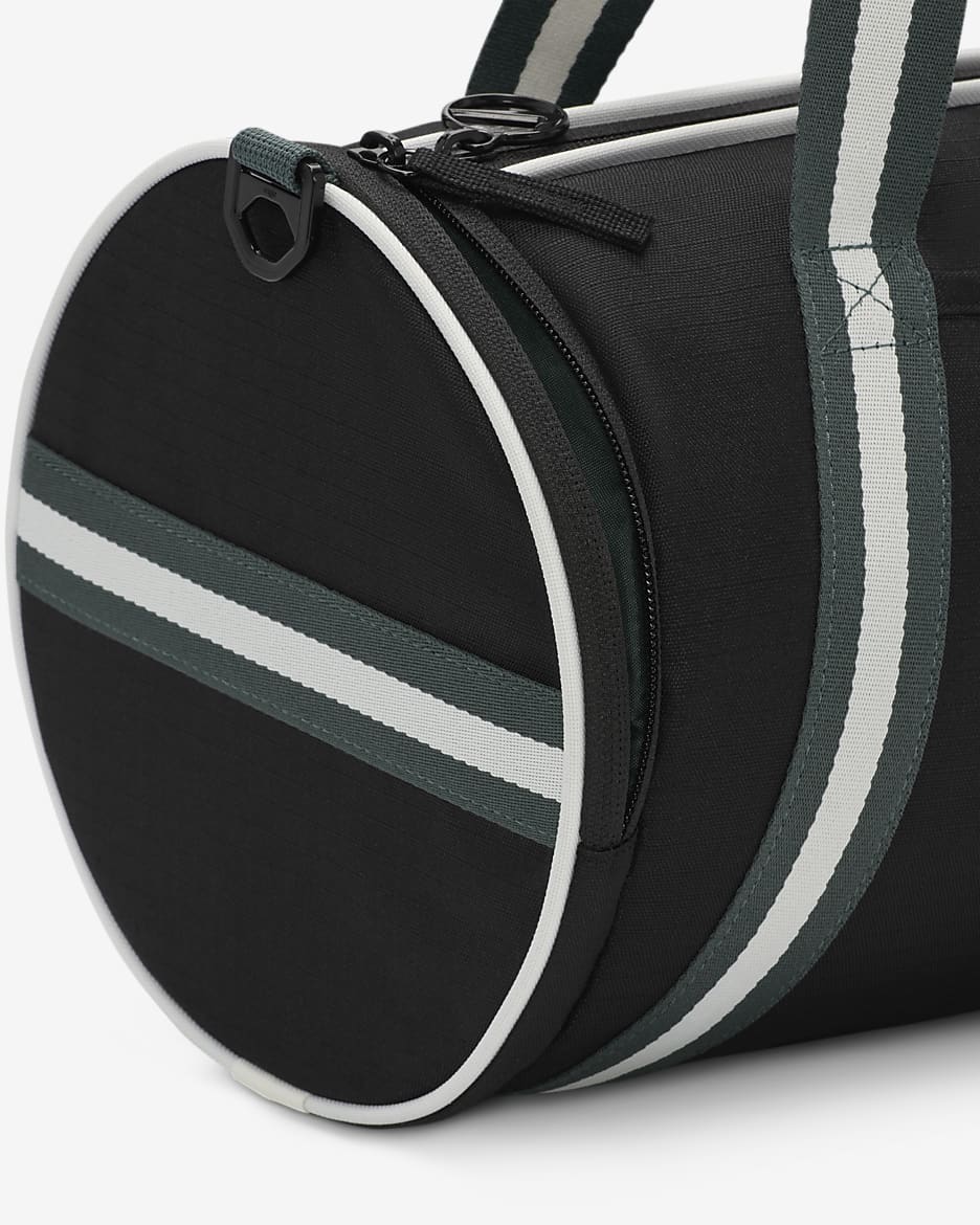 Nike Heritage Retro Duffel Bag (13L) - Black/Vintage Green/Stadium Green