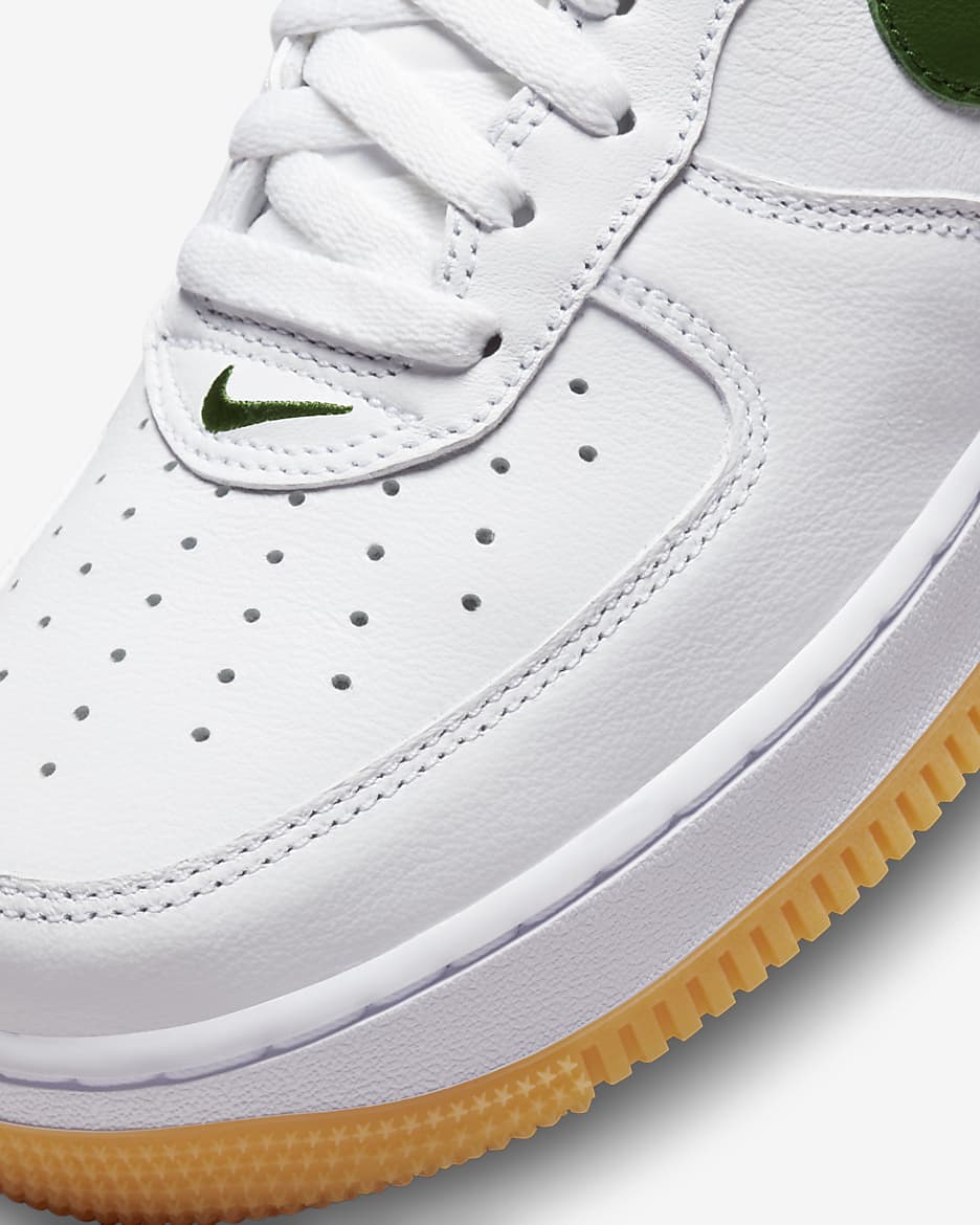 Nike Air Force 1 Low Retro Men's Shoes - White/Gum Yellow/Forest Green