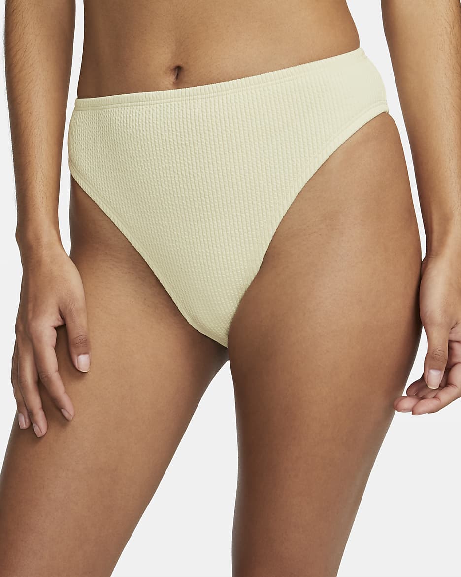 Parte inferior de traje de baño con cintura alta para mujer Nike - Leche de coco