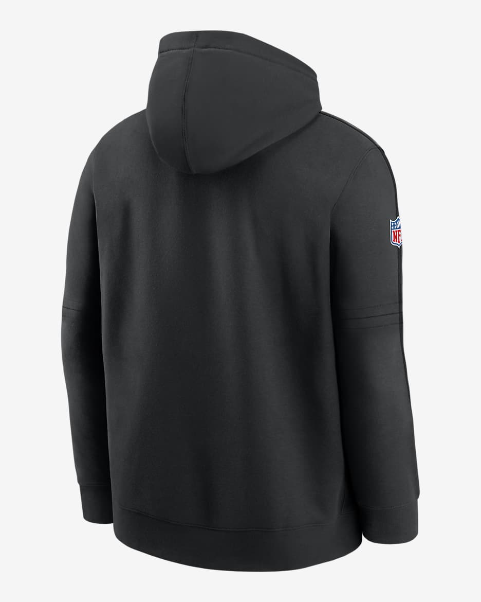 Sudadera con gorro sin cierre Nike de la NFL para hombre Las Vegas Raiders Crucial Catch Club - Negro