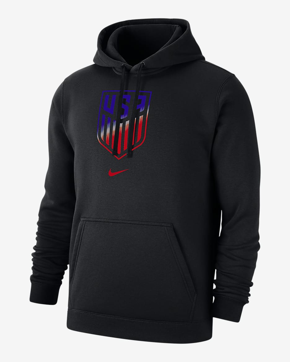 USMNT Club Fleece Men's Nike Soccer Pullover Hoodie - Black