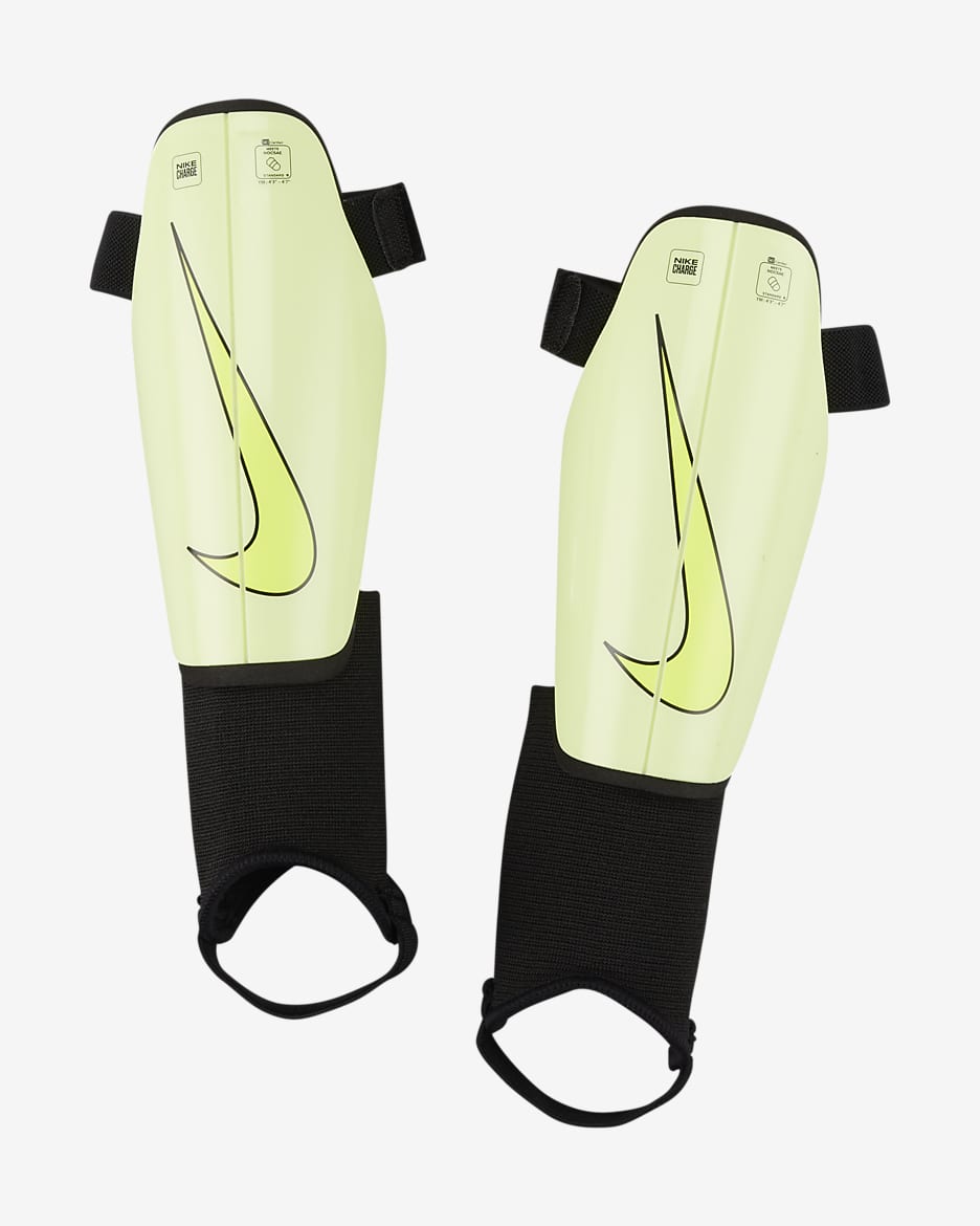 Espinilleras de fútbol para niños Nike Charge - Voltio ligero/Negro/Volt