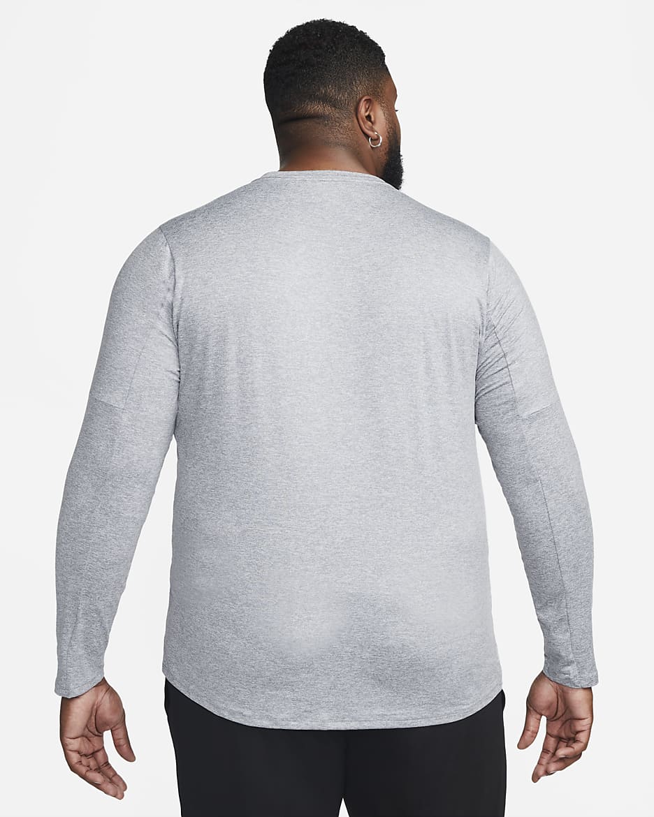 Nike Element Men's Dri-FIT Running Crew Top - Smoke Grey/Grey Fog/Heather