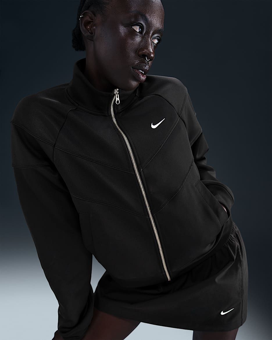 Veste en maille Nike Sportswear Windrunner pour Femme - Noir/Blanc