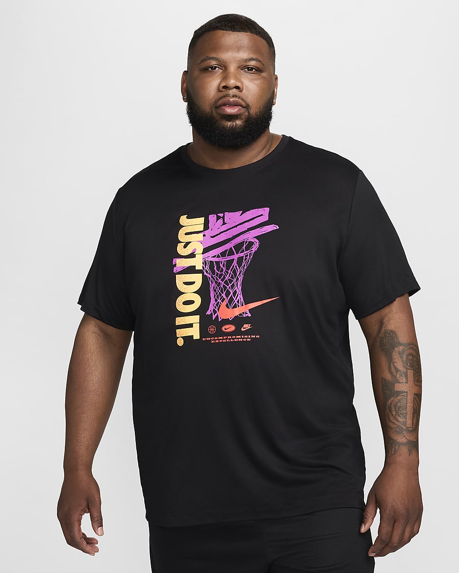 T-shirt da basket Dri-FIT Nike – Uomo - Nero