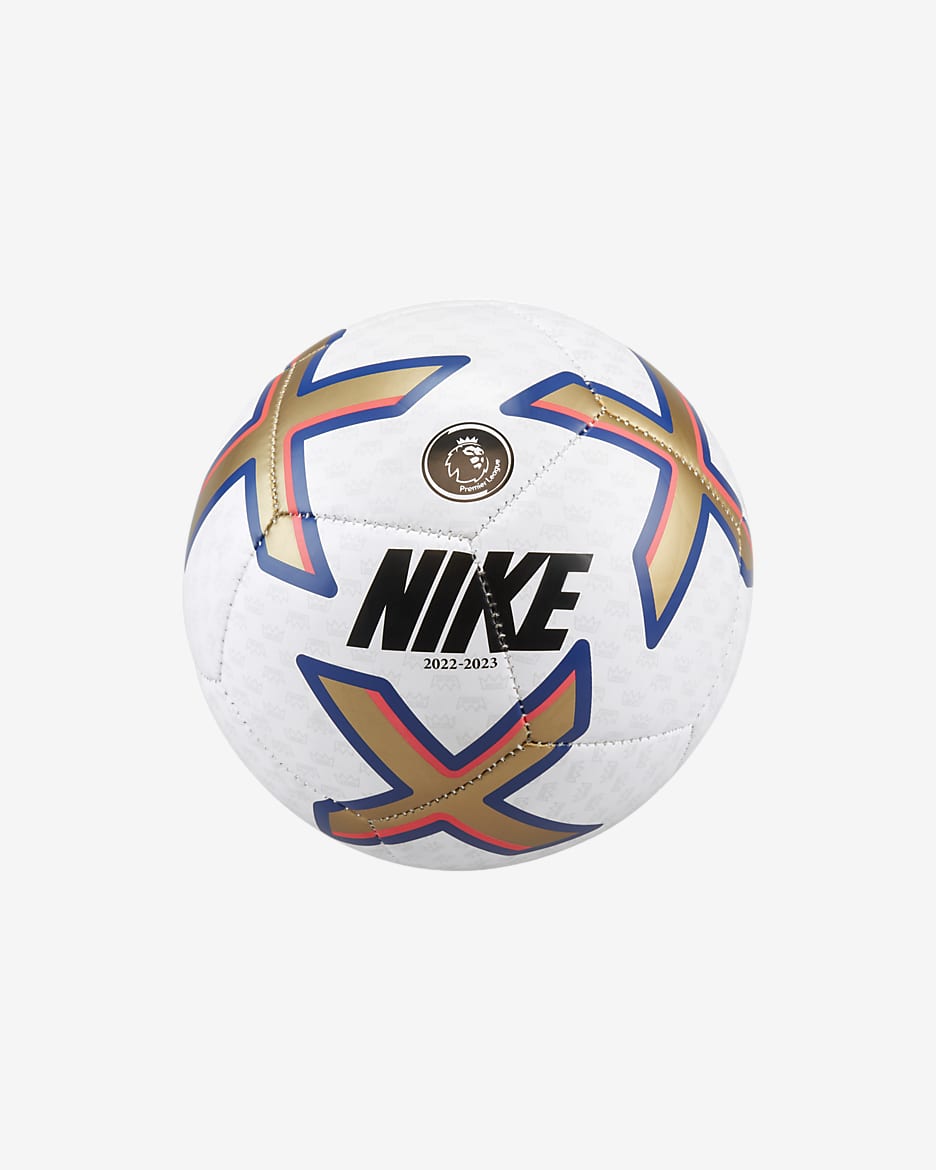 Premier League Skills Soccer Ball - White/Gold/Blue/Black