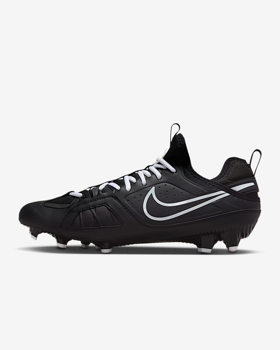 Nike Huarache 9 Varsity LAX Lacrosse Cleats - Black/White/White