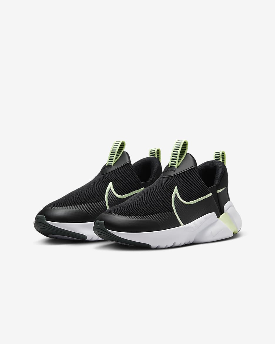 Nike Flex Plus 2 Older Kids' Running Shoes - Black/Vintage Green/White/Barely Volt