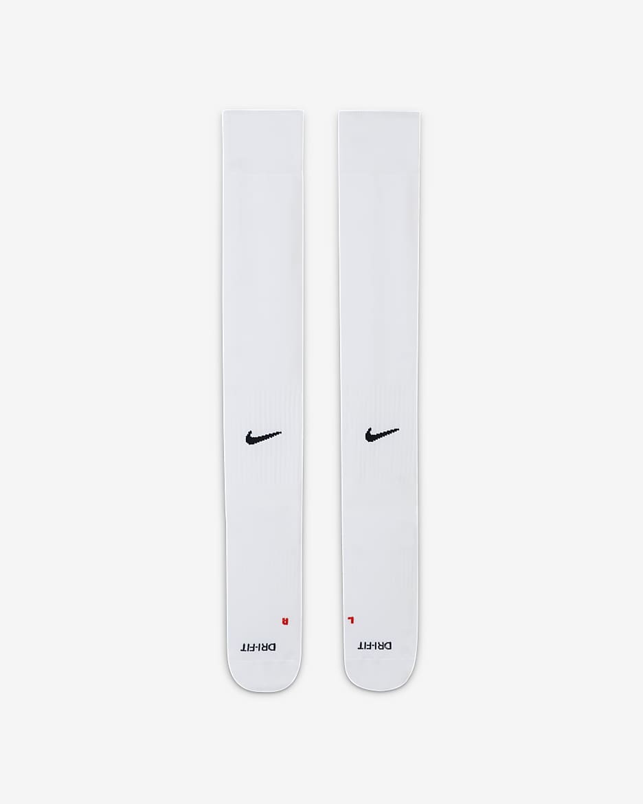 Nike Academy Over-The-Calf-Fußballsocken - Weiß/Schwarz