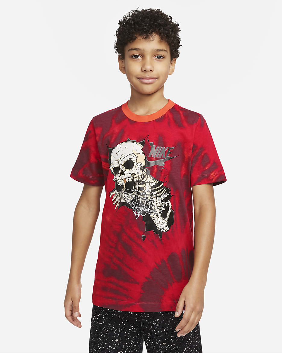 Playera para niños grandes Nike Sportswear Frenzy - Naranja team